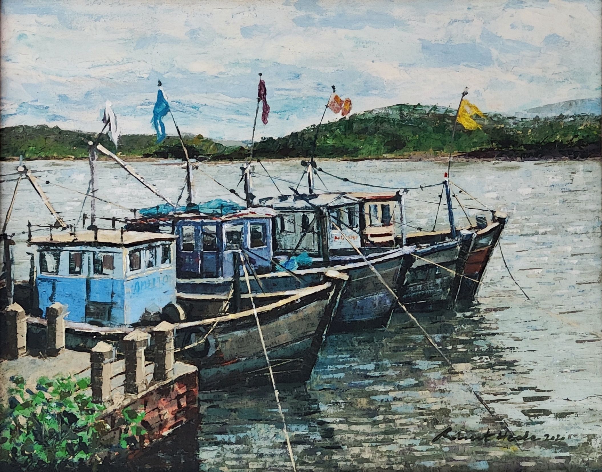 Click to zoom in and see brushstroke detail At Rest (original)